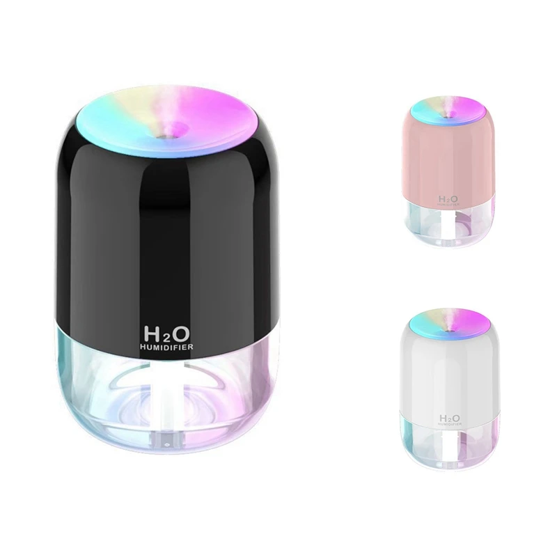 USB Air Humidifier Diffuser Humidifier Atmosphere Light Fragrance Intelligent Spray Colorful For Car Home-C