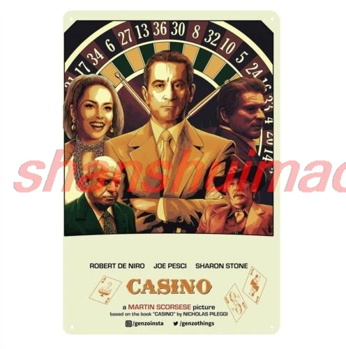 Casino Rober De Niro Movie Metal Poster Tin Sign - 20x30cm Plate