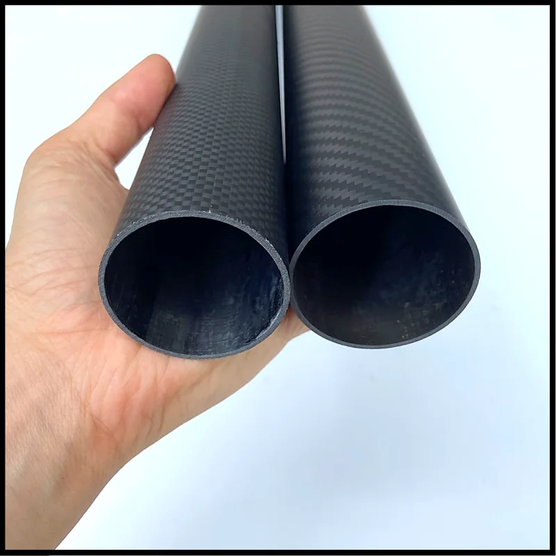 1Pcs Length 1000mm Carbon Fiber Tube OD 30-60mm 3K Twill Matte Pipe High Composite Hardness Material for RC Airplane Parts