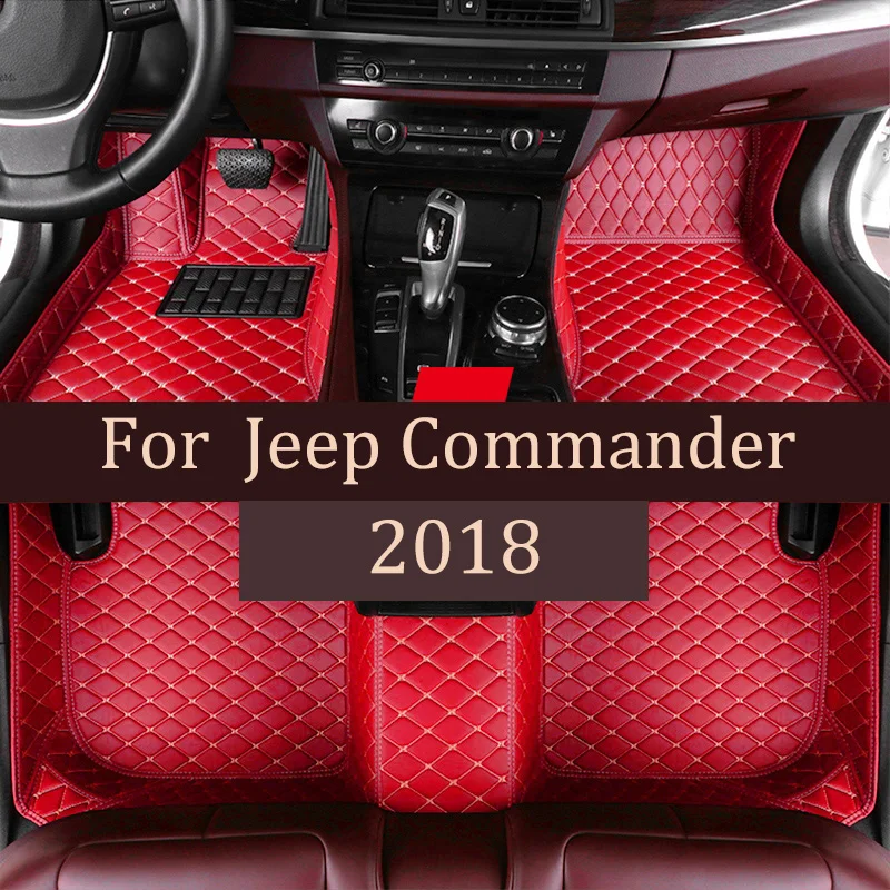 

Custom Made Leather Car Floor Mats For Jeep Commander 2018 Interior Auto Carpets Rugs Foot Pads Accessories