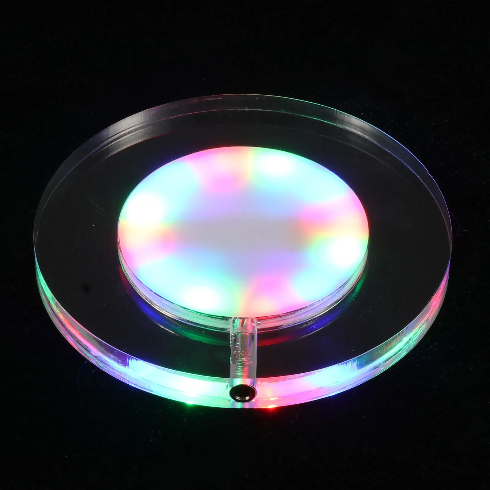 

LED Glowing Placemat Rechargeable Desktop Coaster Unique Acrylic Cup Mat for Party Hotel Bar Use Rechargeable Placemat