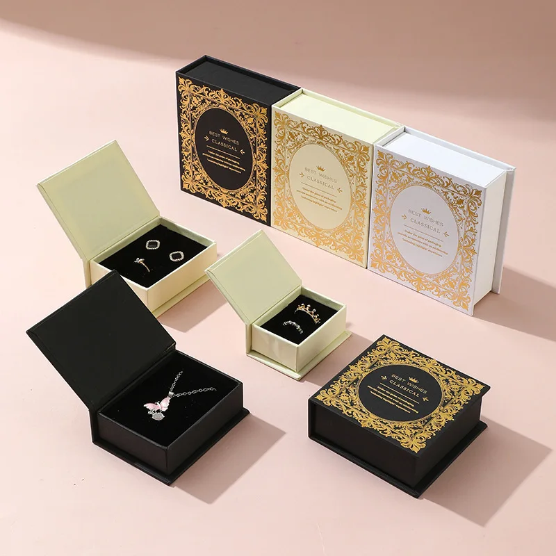 

Book Shaped Jewelry Case Display Holder Flip Cover Necklace Bracelet Ring Earring Pendant Storage Travel Portable Jewelry Holder
