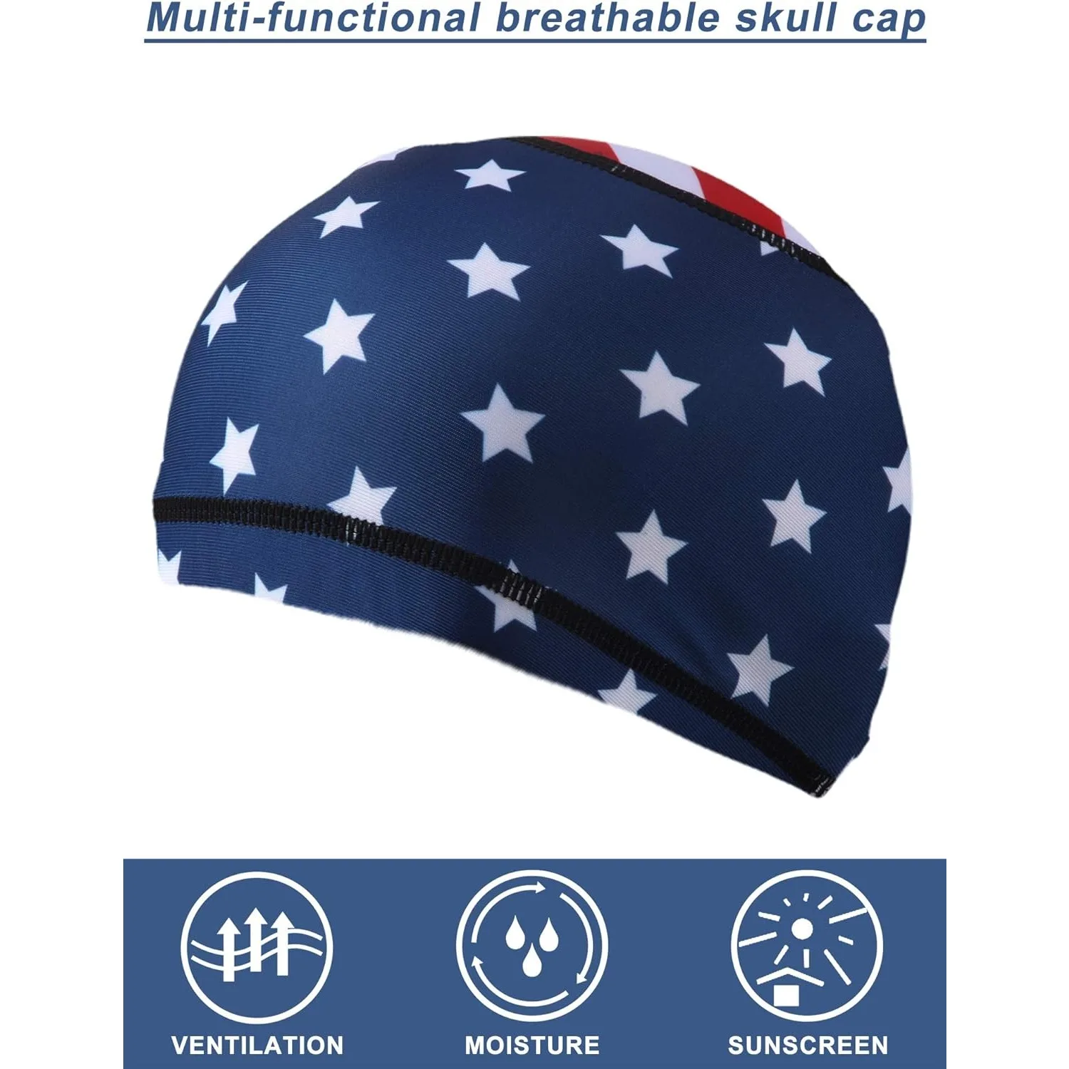 4 шт. шапки-бини с флагом США – обзор и цена Skull Cap Helmet Liner