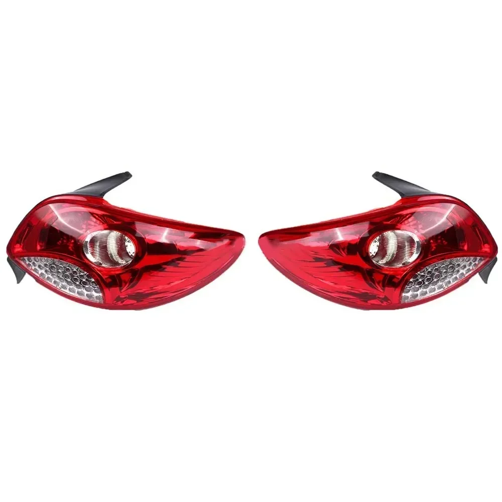 Pair Left&Right Tail Lamp Assembly For Peugeot 207 T31 Hatchback 2008-2013 Rear Taillight Warning Light Reversing Light L6350Y7