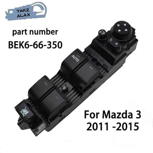 Para Mazda 3 BEK6-66-350 interruptor de Control de ventana eléctrica delantera izquierda 2011 2012 2013 2014 2015 botón elevador de vidrio accesorios de coche