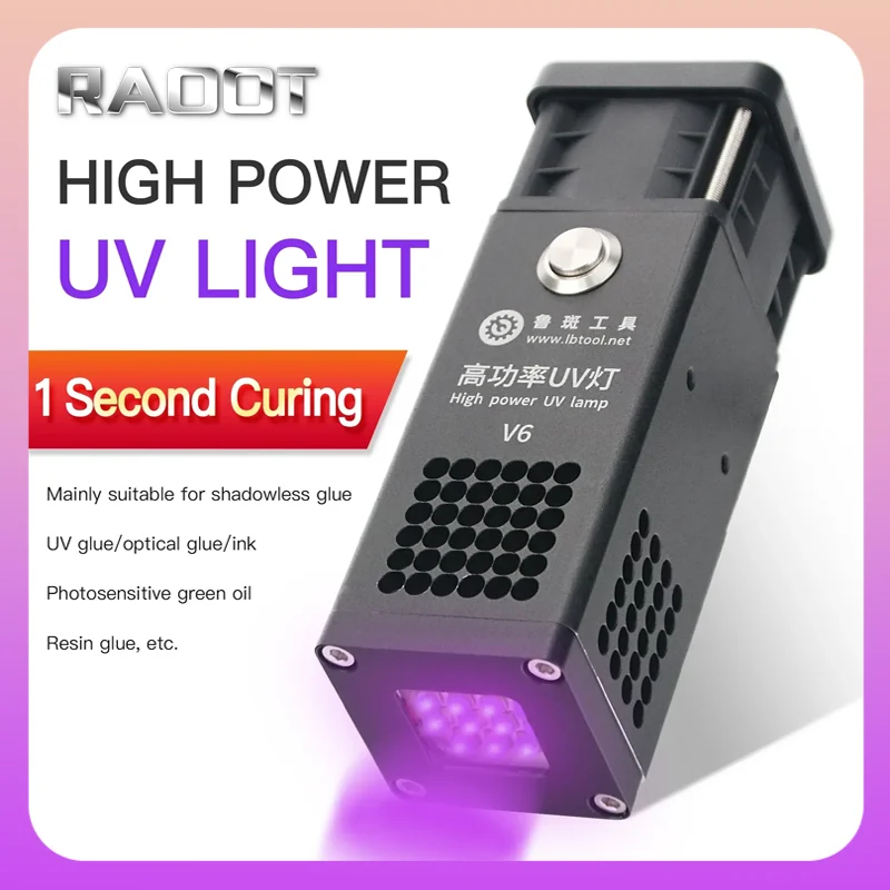 

LB V6 UV curing lamp is suitable for mobile phone repair glue curing Green Oil UV Light Air Cooling and Heat Dissipation Tool