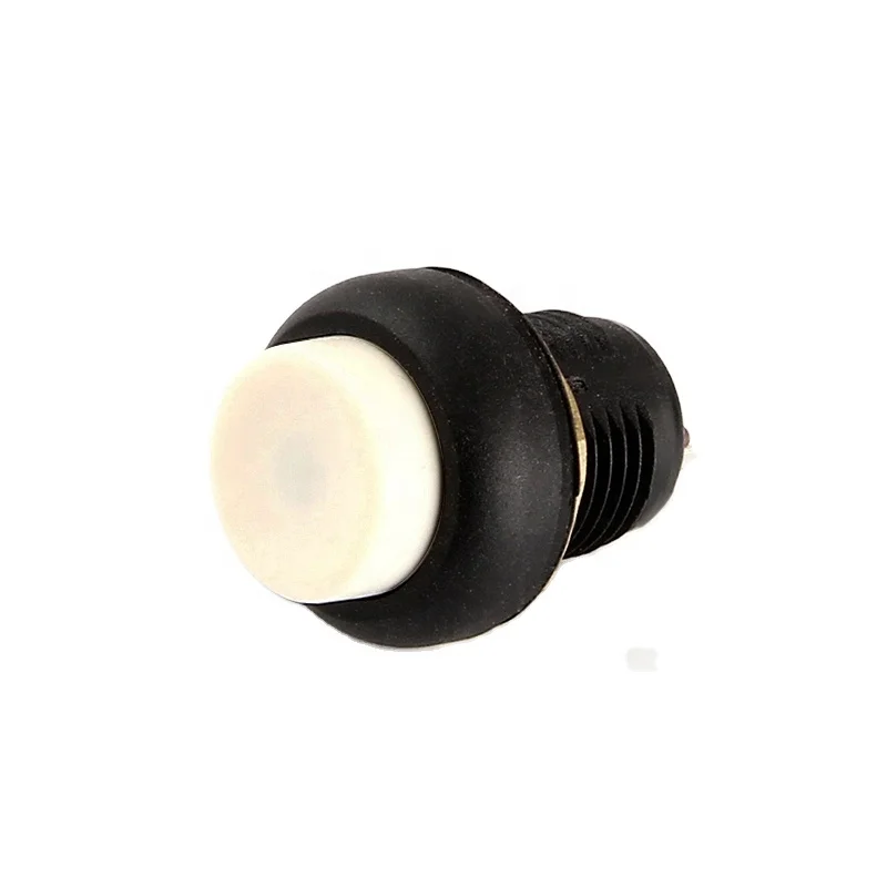 12mm High Flat Head Black Plastic Push Button Switch Waterproof Switch Button