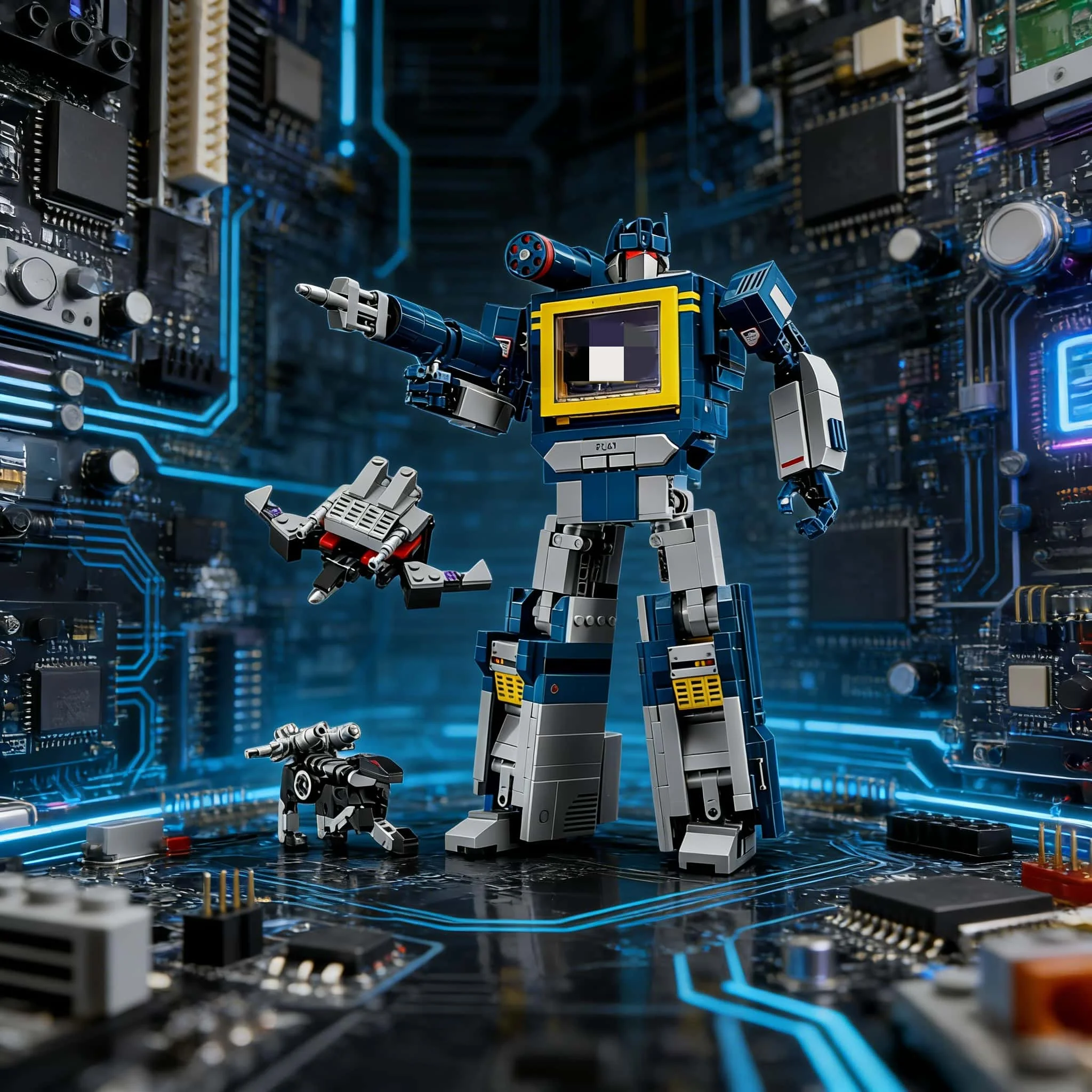 

New Technical Blue Robot Model Building Blocks Creative Truck Car Mech Bricks Assembly Toy Boy Gifts Collectors Edition 1505PCS