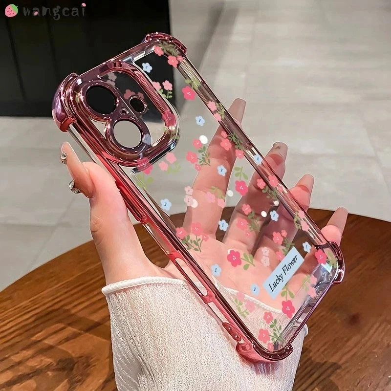 ل ممن لهم رينو 14 13F 13 12 12F 11 11F 10 9 برو 8T 8Z 8 لايت برو زائد 5G 4G جراب هاتف لطيف تصفيح زهرة واضح لينة غطاء