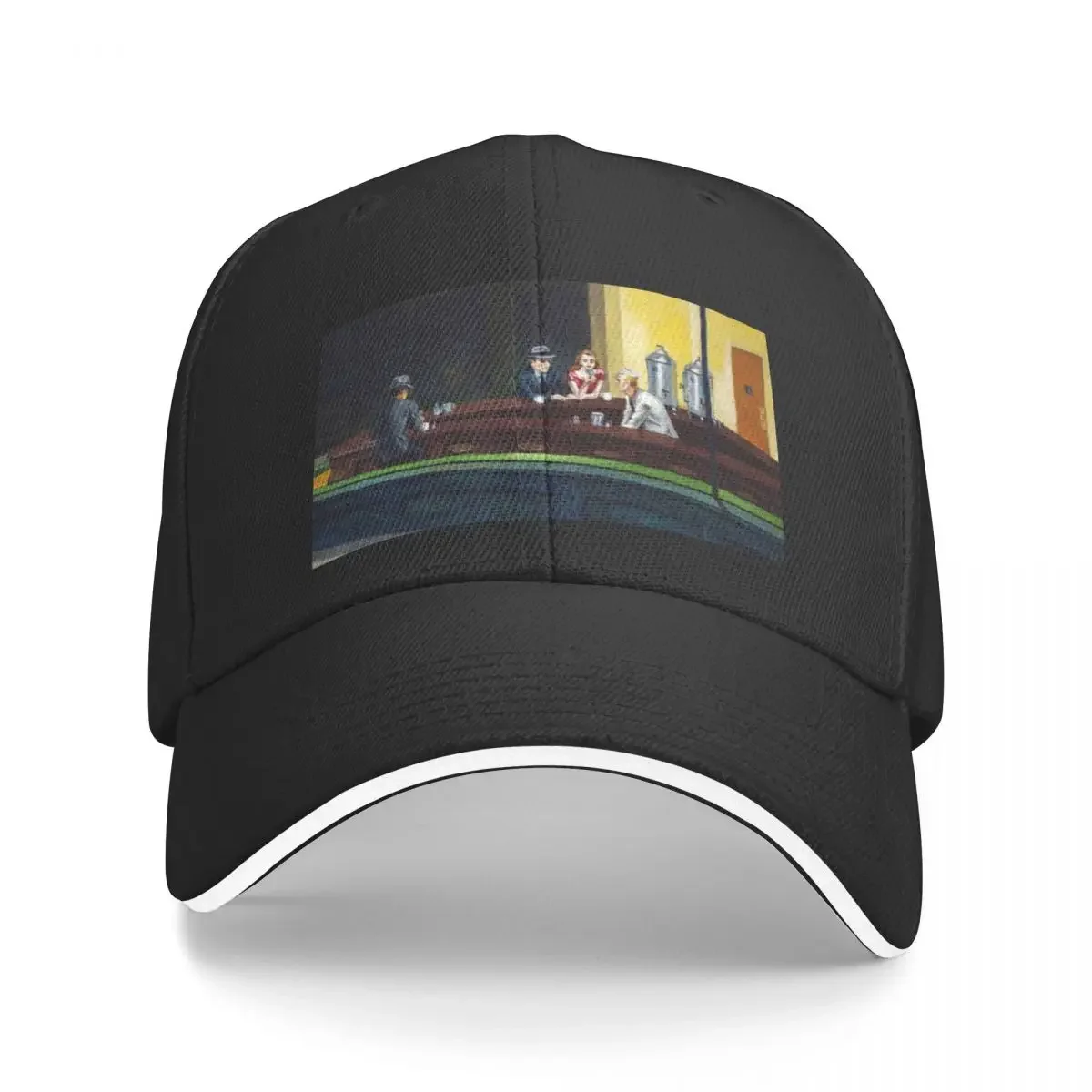 Nighthawks Edward Hopper Poster or Poster Print on Canvas Baseball Cap Thermal Visor Snapback Cap Boy Child Women's