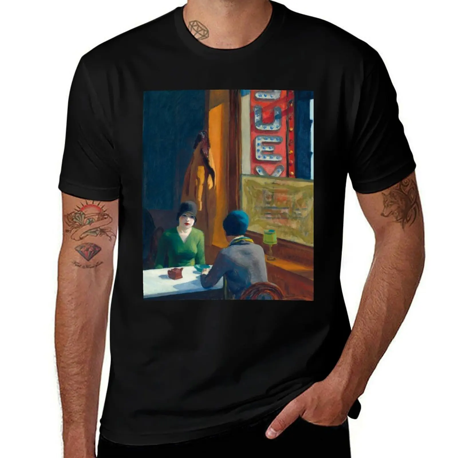 

Edward Hopper - Chop Suey T-Shirt cotton man t-shirts basketball graphic tees sublime T-shirts man men t shirts high quality