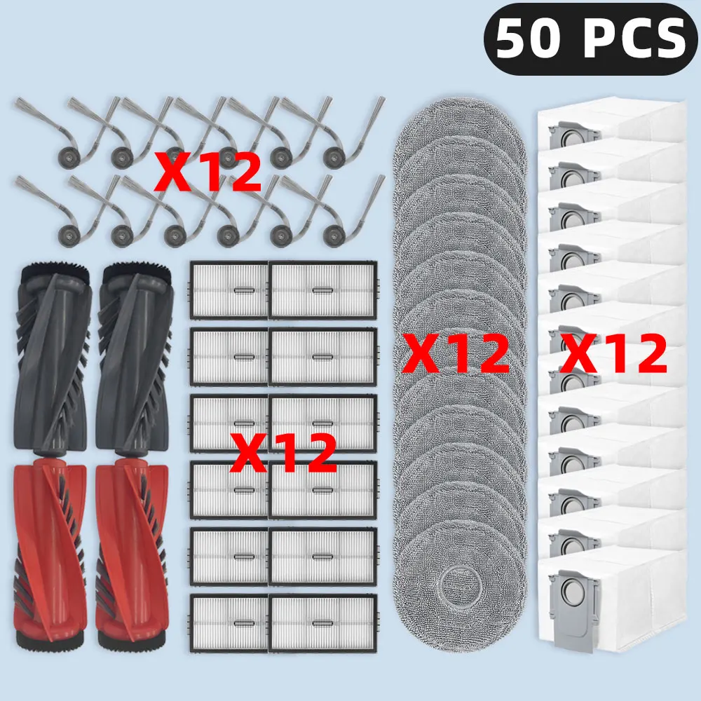Compatible For ( Roborock Qrevo 2 Pro/ Curv 2 Pro/ CurvX / Edge 2 / Edge 2 Pro / Edge 3 Pro / EdgeT ) Parts Brush Filter Mop Bag image 3