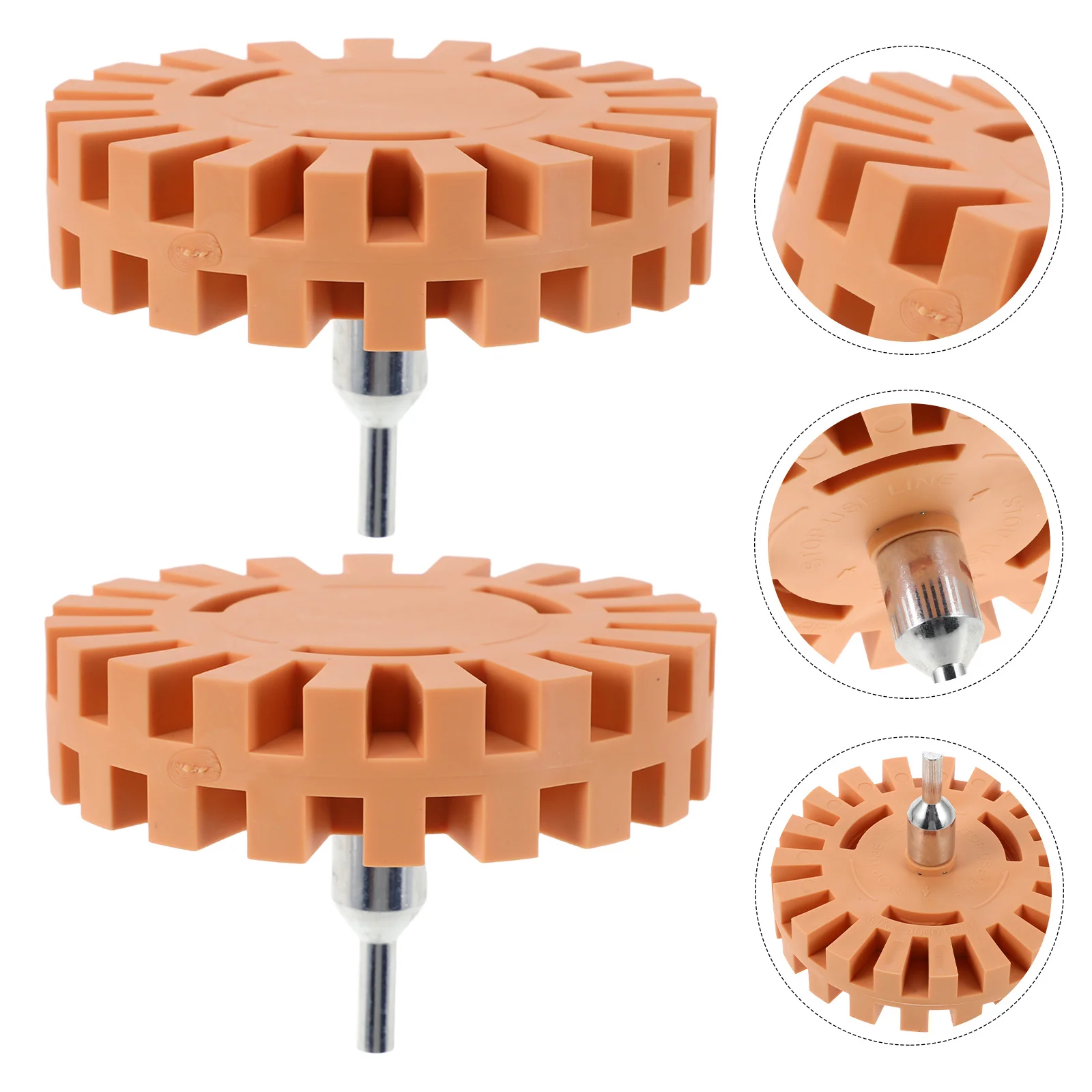

2Pcs Adhesive Remover Wheel Serrated Rubber Eraser for Cars Motorcycles Rvs Power Drill Attachment for Stubborn Residue and