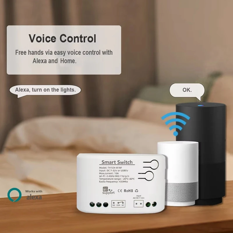 Smart Wifi Temperature Humidity Switch Passive Dry Contact Relay Thermostat Monitor Temperature Sensor A