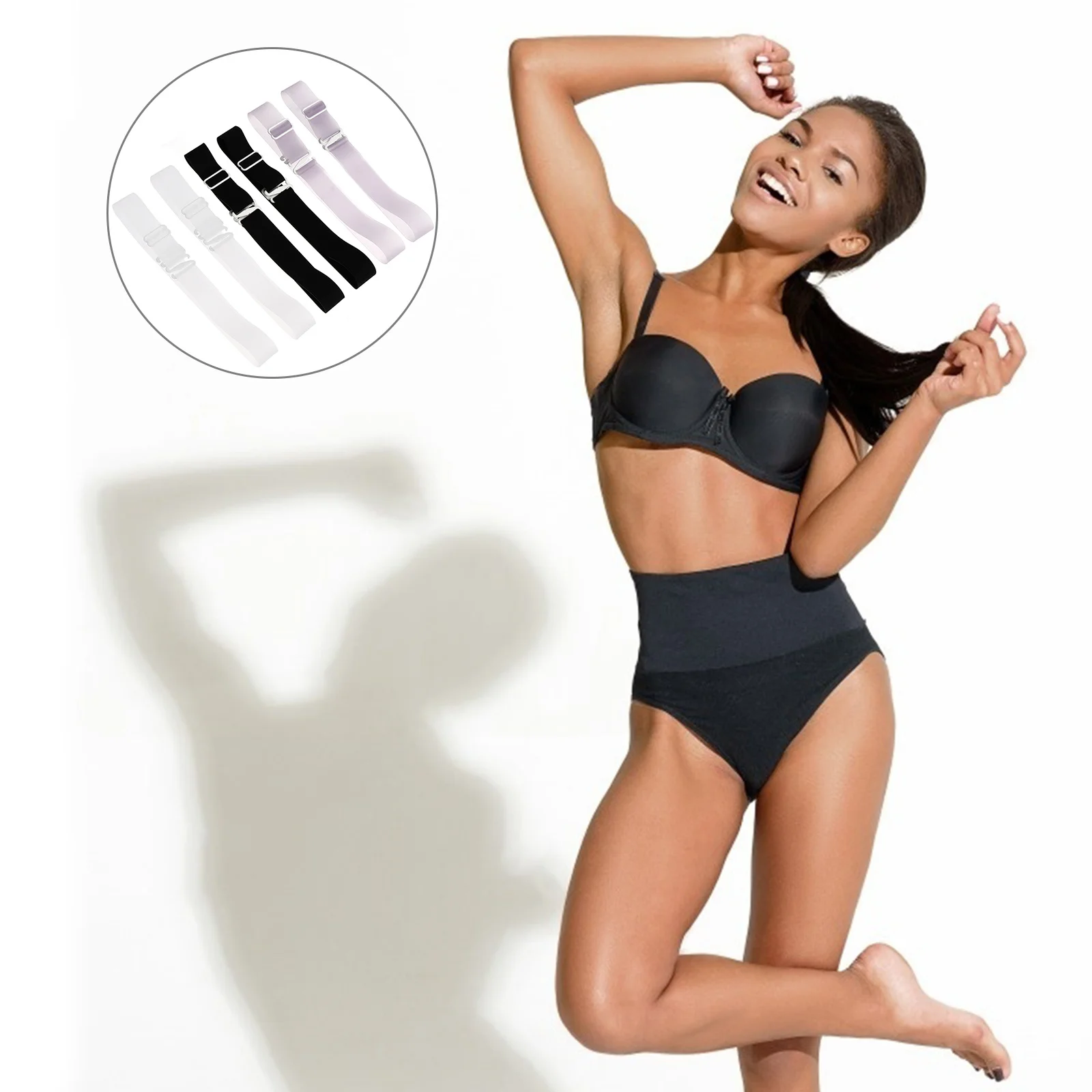 

6Pairs Invisible Bra Shoulder Strap Transparent Replacement Adjustable Plastic Hook Straps for Bras Women Underwear Accessories