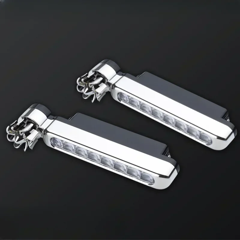 

Комплект из 2 беспроводных светодиодных дневных ходовых огней на ветровой энергии для автомобиля, поворотные фары для ежедневного использования