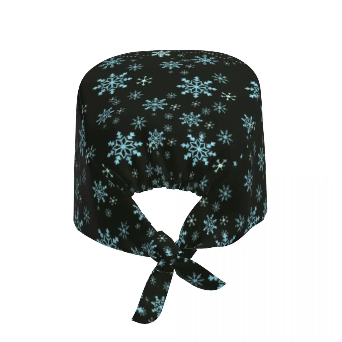 Custom Snowflake Medical Staff Scrubs Hat Unisex Happy Christmas For Chef Hat Scrub Caps