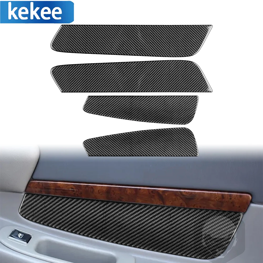 

For Chevrolet Impala 2000-2004 Car Inner Door Window Decoration Panel Real Carbon Fiber Trim Interior Accessories Sticker LHD