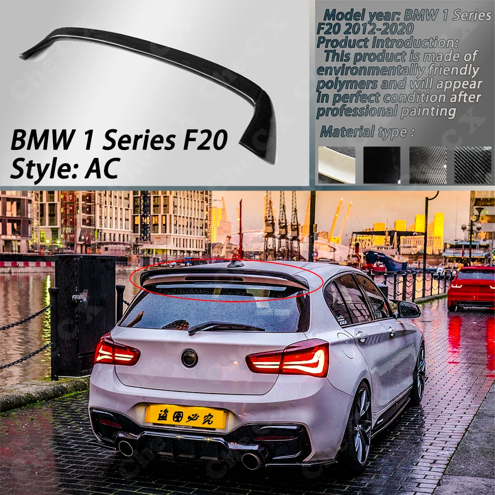 

For BMW 4-Door 1 Series F20 Roof Hatchback AC Spoiler 2012-2020 Car Tail Wing Decoration ABS Material Spoiler Bright Black