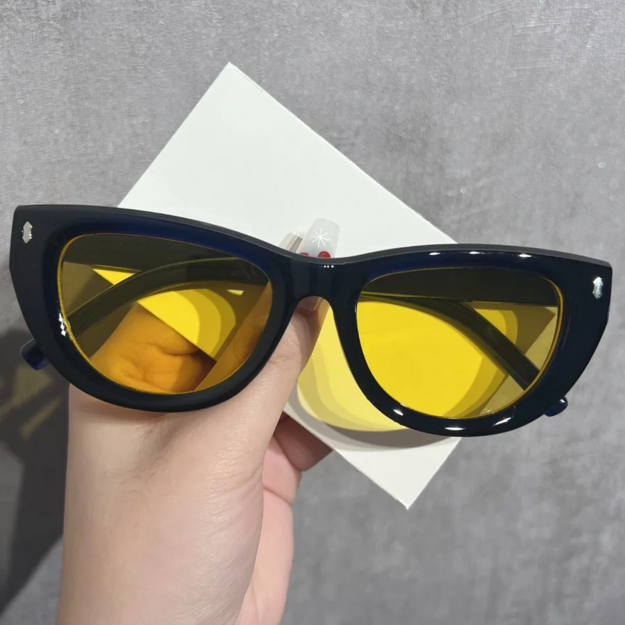1 Stück Unisex Sonnenbrille Neue Retro Katzenaugen Y2K Musikfestival Cool Trendy Street Style Täglicher Strand Urlaub Fahren Sonnenschutz