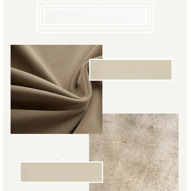 

Brown Velvet Blackout Curtains for living room Window Curtains for Bedroom Waterfall Shading Drapes Luxury Woolen Fleece Fabric