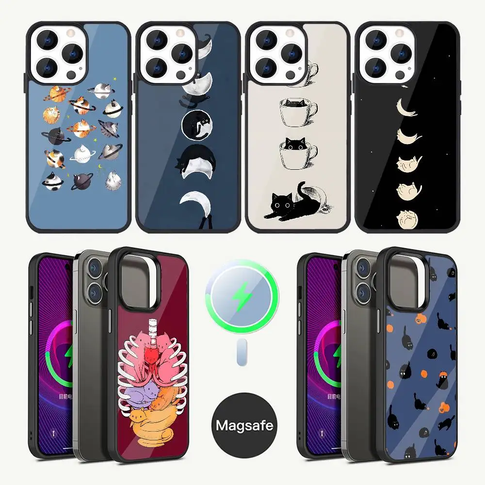 

Cute and funny cat Phone Case For iPhone 17,16,15,14,13,12,11,Plus,Pro,Max Mini Magsafe Magnetic Wireless Charging