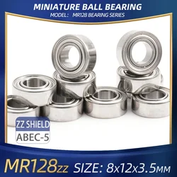 10Pcs MR128ZZ L-1280ZZ 8x12x3.5 mm ABEC-5 Miniature Ball Bearings High Quality MR128 for Micro Motors/3D Printers/Power Tools