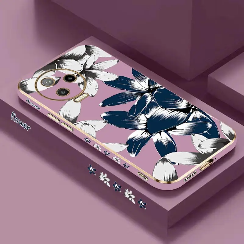 Dark Orchid Luxury Plating Phone Case For Infinix Note 10 30 12 12Pro 30Pro 30i 10Pro 11Pro 30VIP 12VIP Hot 20i 12 30Play Cover