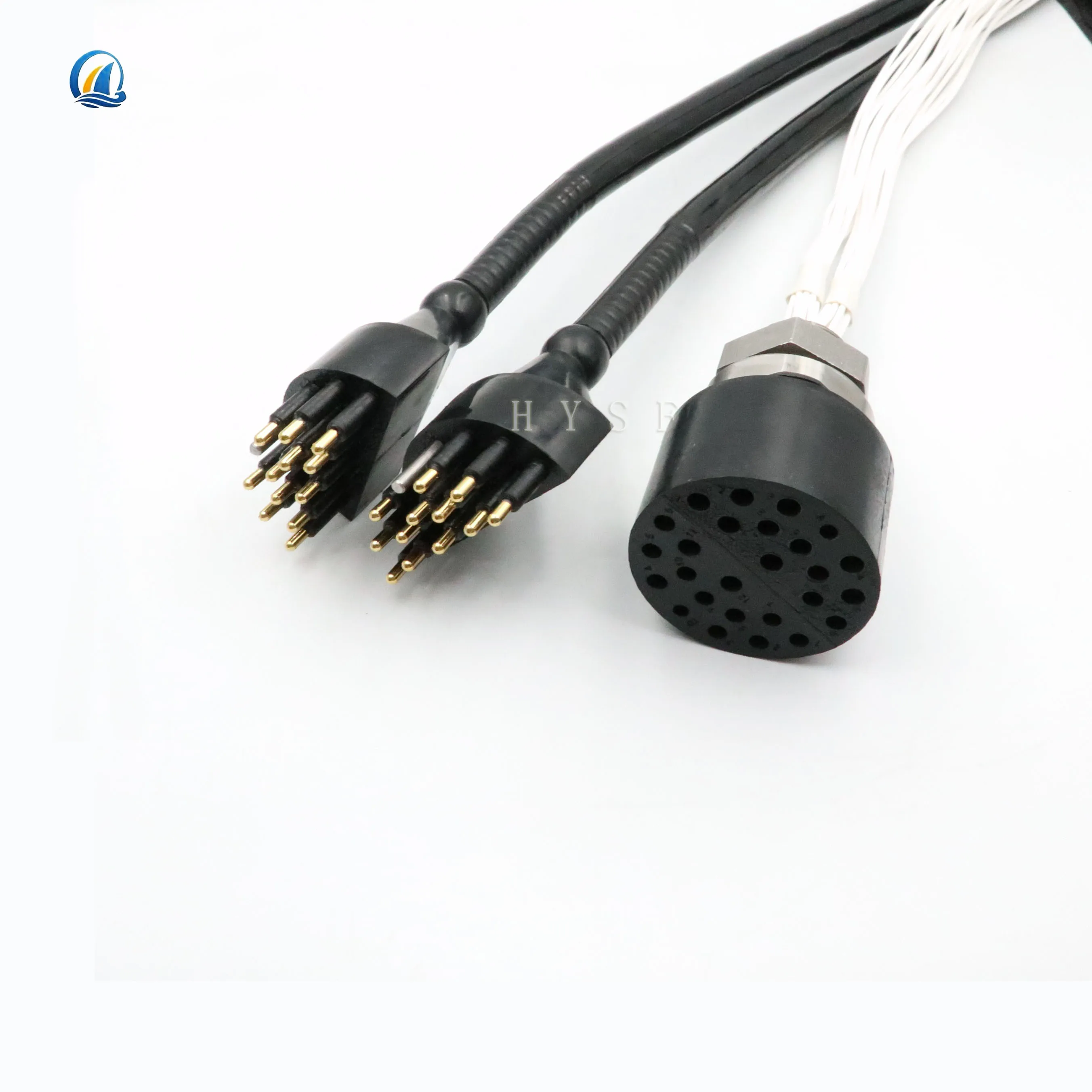 Rubber Molded Connector Multi Core Split 24pin Subcon Underwater Electrical Connector ROV Deep Water Connector