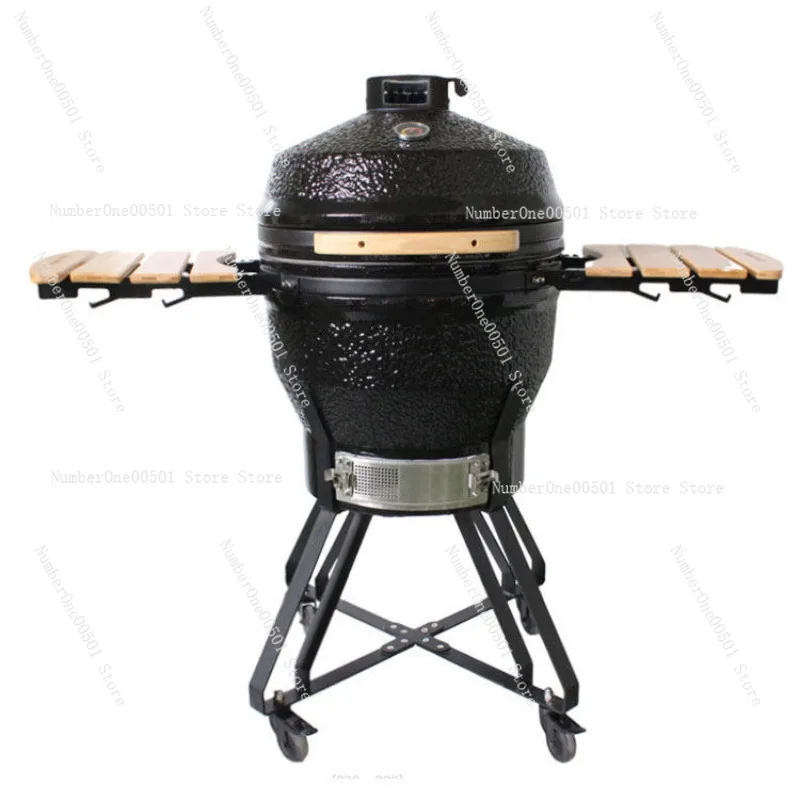 22 24 26 Inch Ceramic  Grill Large Capacity Outdoor  Smoker BBQ Roaster for Home Garden Camping