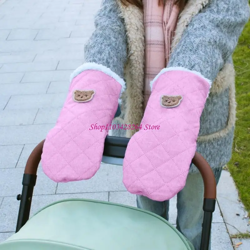 1 Pair Easy To Install Strollers Gloves With Closures For Quick Use On Most Infant Carriages Keeping Hands Dry