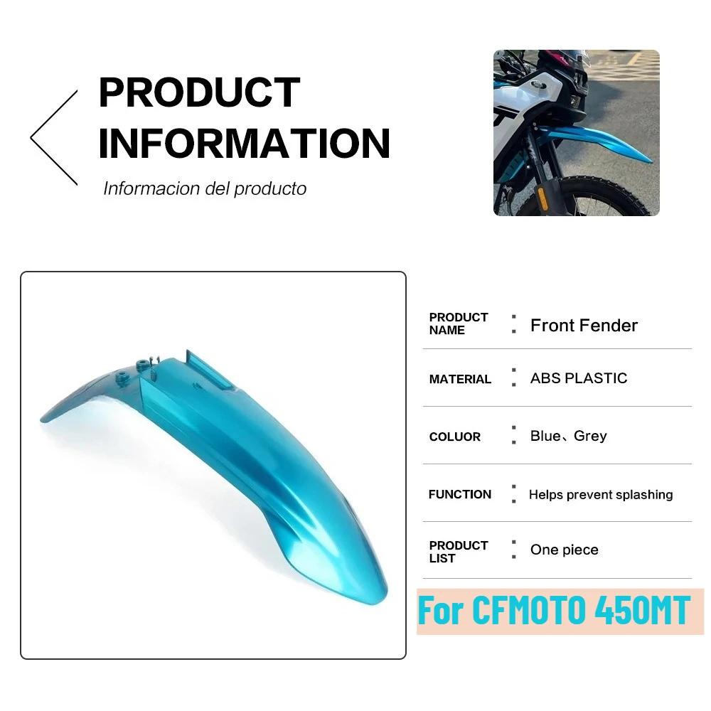 

For CFMOTO 450MT 450 MT CF450MT CF MOTO MT450 Front Fender Parts Front High Fender Guard Fairing Motorcycle Accessories