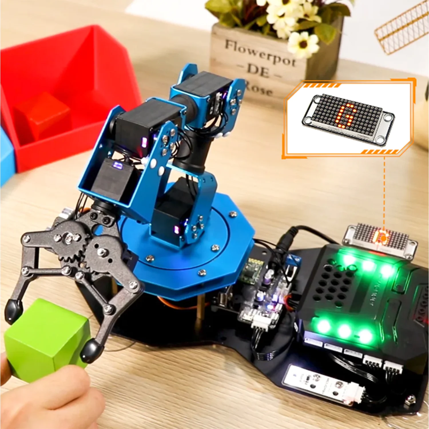 xArm 2.0: Hiwonder New Intelligent Robotic Arm Support Scratch & Python Assemble Programmable Robotic Kit