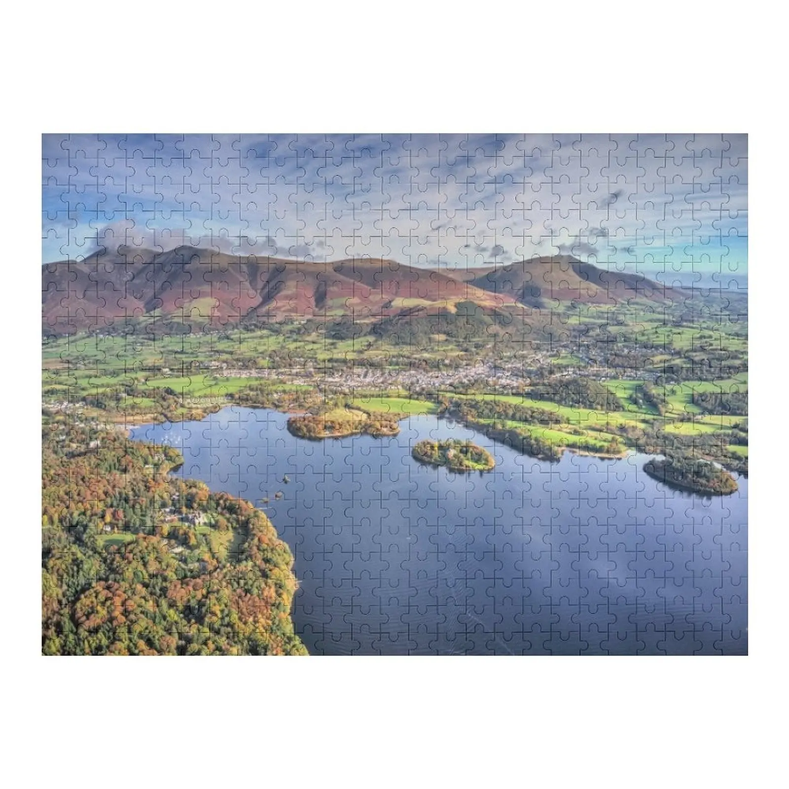 Derwentwater, Keswick e Skiddaw Jigsaw Puzzle Nome Giocattolo in legno Puzzle in legno personalizzato