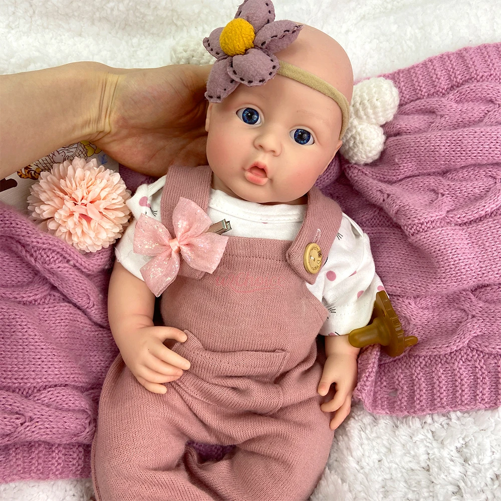 42cm Premium Silicone Reborn Baby Lifelike Newborn Simulation Flexible Poseable Doll Collectible Toy Art for Reborn Lovers