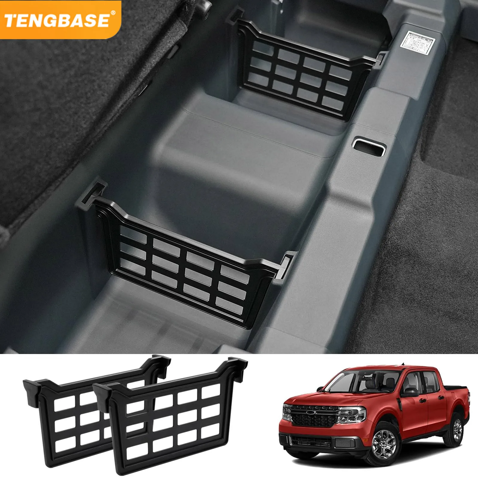 

Rear Under Seat Dividers for Ford Maverick 2022-2025 Accessories Rear UnderSeat Storage Space Dividers Organizer Accessories