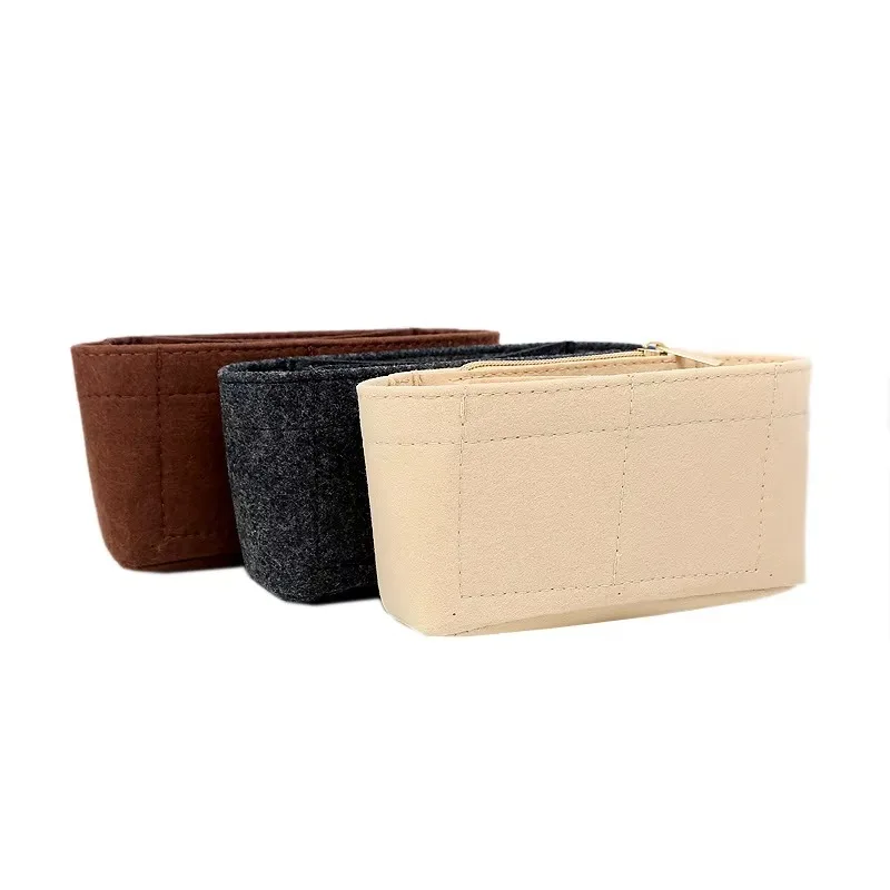 1pc Insert Bag Purse Organizer Insert For Handbags,Felt Bag Insert Dividers With Multi-pockets,Fit Long Backpack/Bucket Bag
