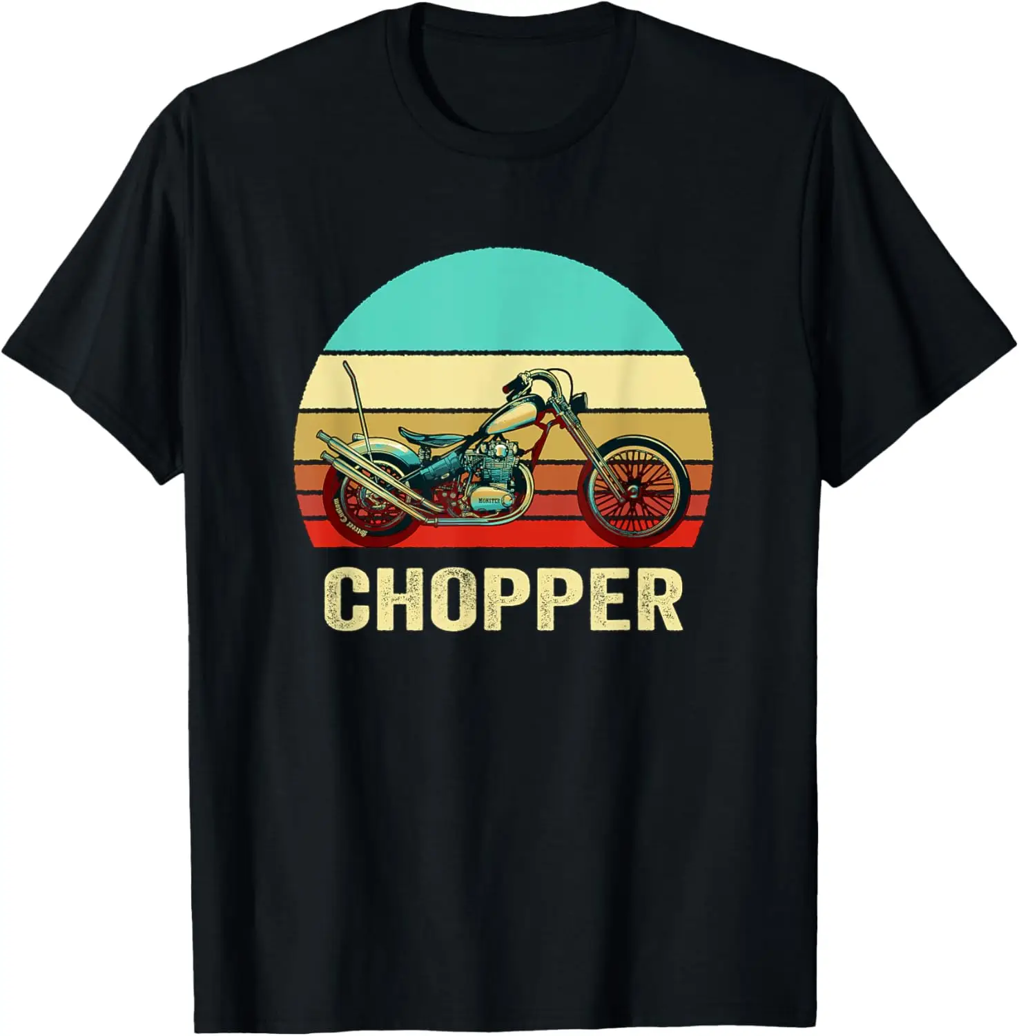 

Vintage Retro Style Sunset Chopper Motocycle T-Shirt Motorcycle