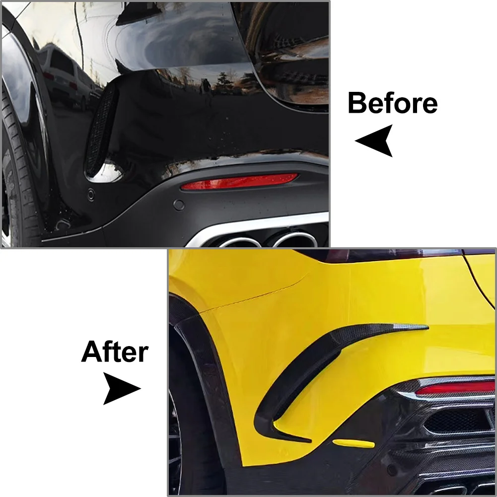 Car Rear Bumper Splitter Canards Fins For Mercedes Benz GLE Class C292 GLE 300 350 400 450 500 550 GLE43 GLE63 AMG 2015-2019