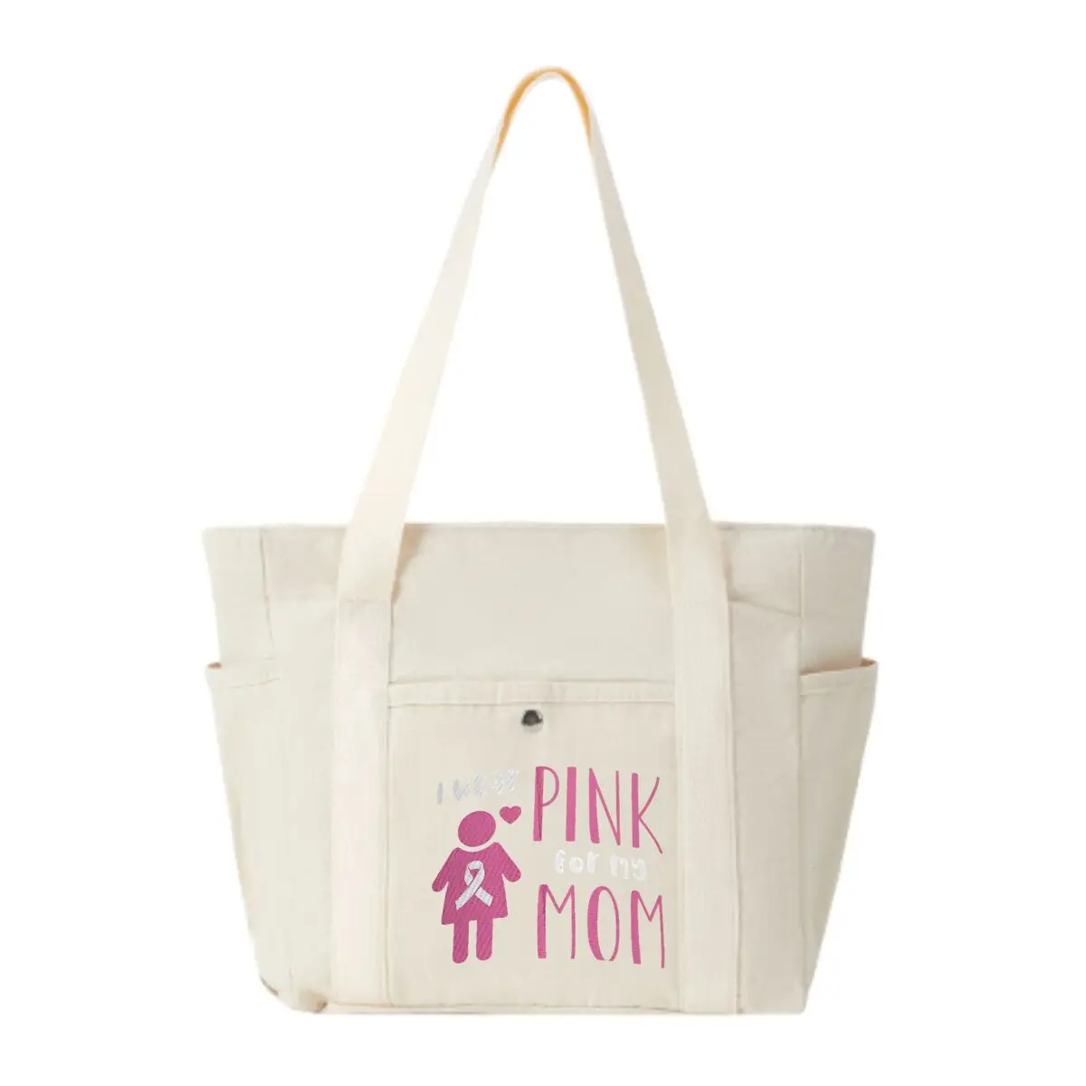 

Розовые холщовые сумки с лентой для мамы, большая вместительная сумка для работы, сумка для переноски в студенческом стиле