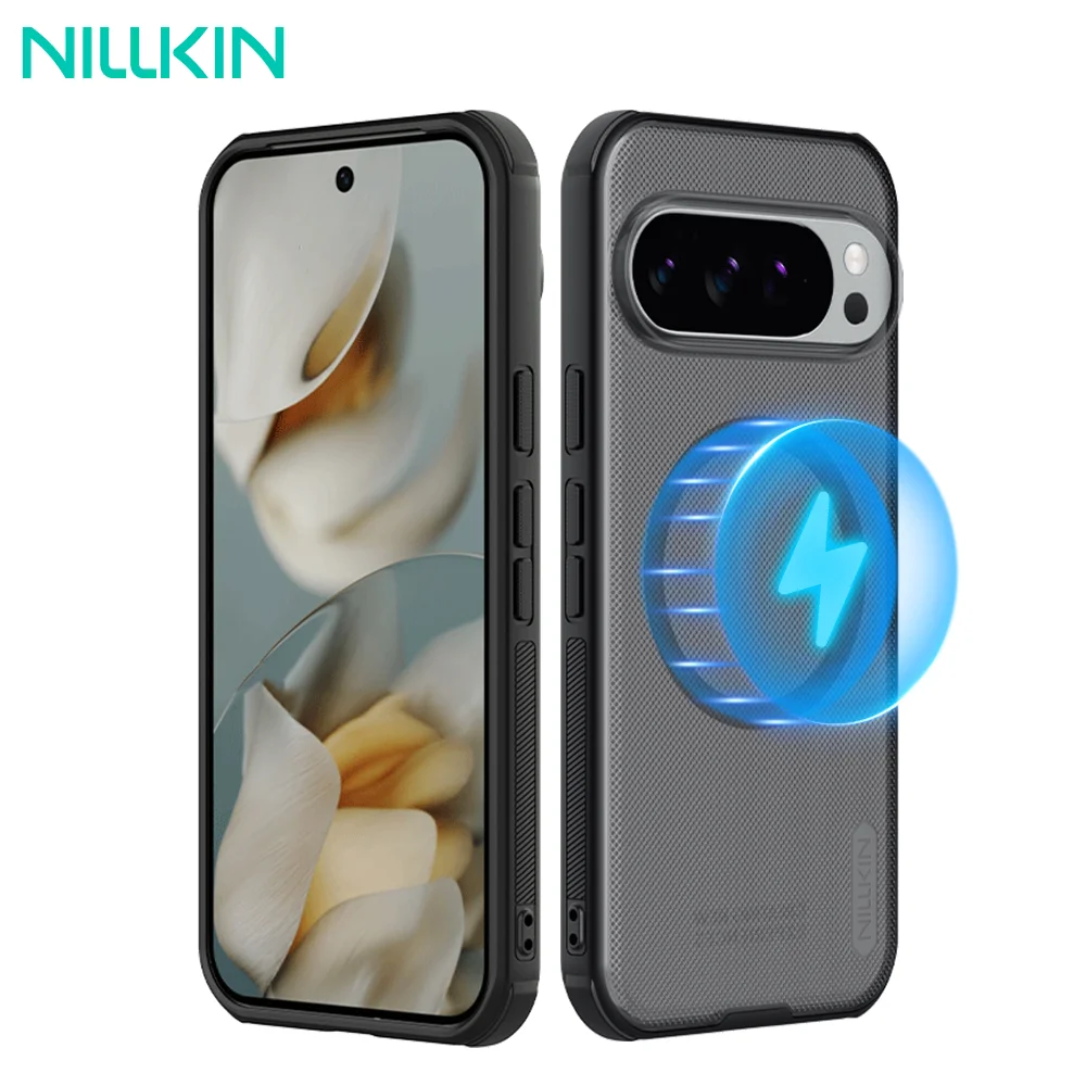 NILLKIN لهاتف Google Pixel 10 Pro XL Magsafe حافظة Frosted Shield Pro غطاء خلفي مغناطيسي للشحن اللاسلكي لهاتف Pixel 10/10 Pro