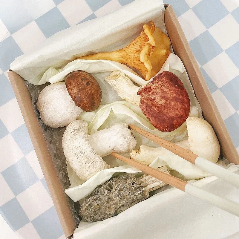 Manual simulation three-dimensional mushroom vegetable creative chopstick rack art ornament
