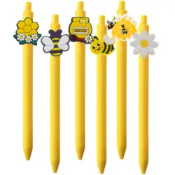 6Pcs/Set Cute Bumble Bee Gel Pens Black Ink  0.5mm  Party Favors School Supplies