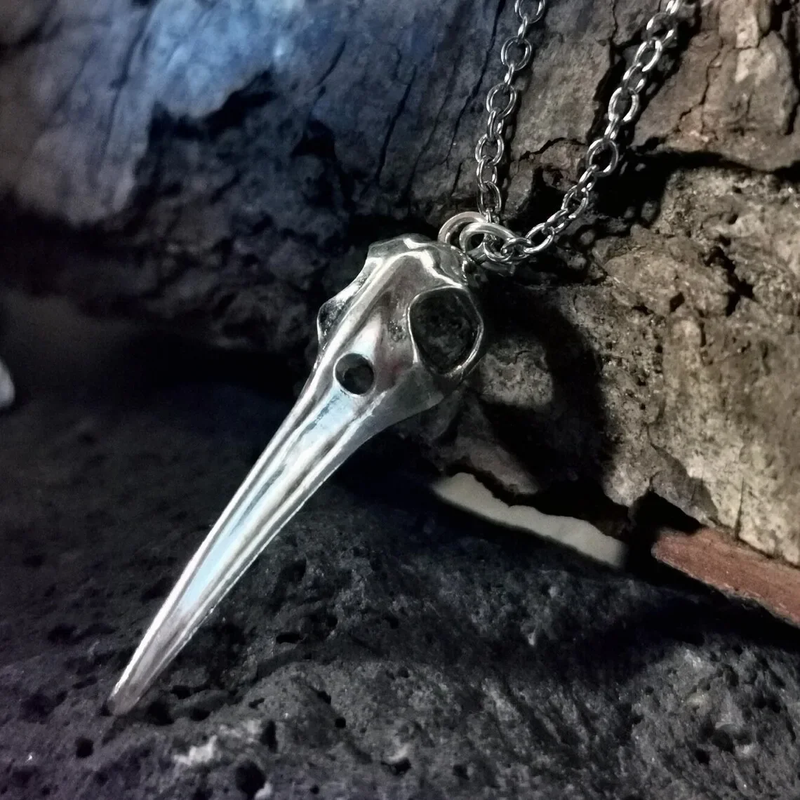 Fashion Crow Head Odin Pendant Necklace For Men 316L Stainless Steel Punk Hip Hop Teens Animal Personality Jewelry