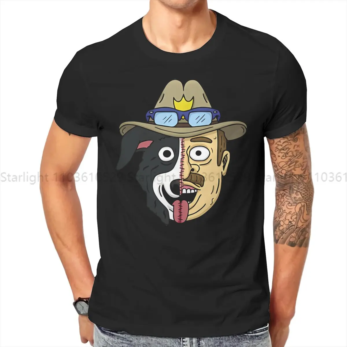 Mr Pickles Creative TShirt for Men Cowboy Round Neck T Shirt Hip Hop Gift Tops