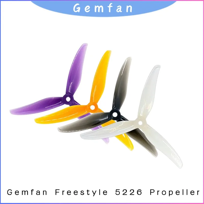 

Gemfan Freestyle5226 5.2x2.6x3 5Inch3-Blade Propeller2Pairs PC Material FPV Racing Drone Props CW CCW for LongRangeRC Multirotor