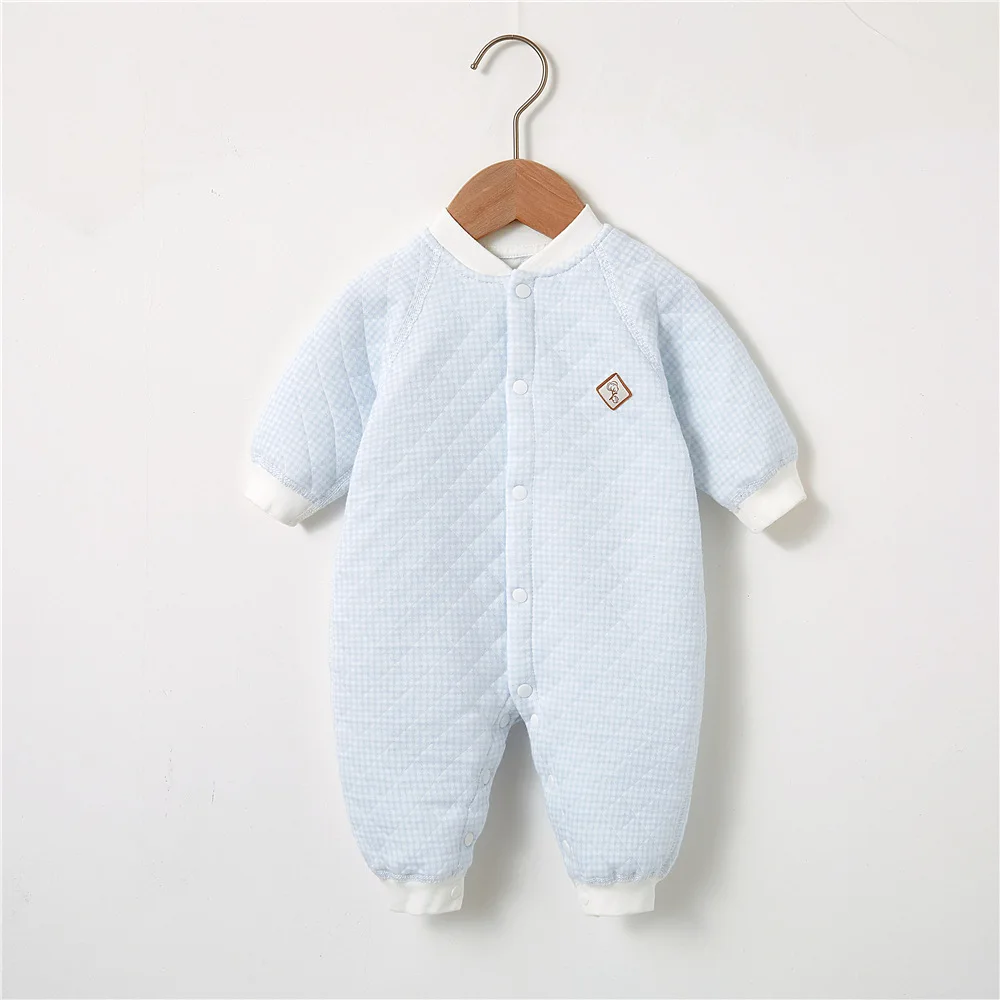 Baby Bodysuit Warm Cotton Outerwear Baby Underwear with Cotton Cladding Creeper Newborn Clothing Spring and Autumn