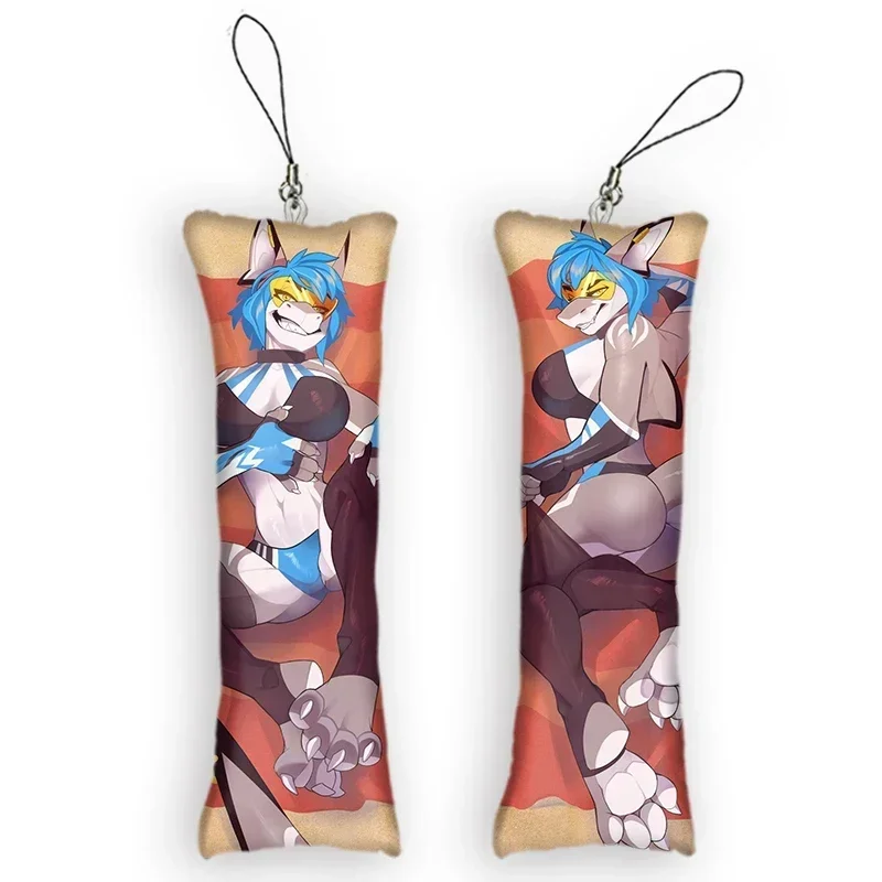 

New Pattern Keychain Nikki Mini Dakimakura Pendant Furry Double-Sided Print Hanging Ornament Cute Small Body Pillow Pendants