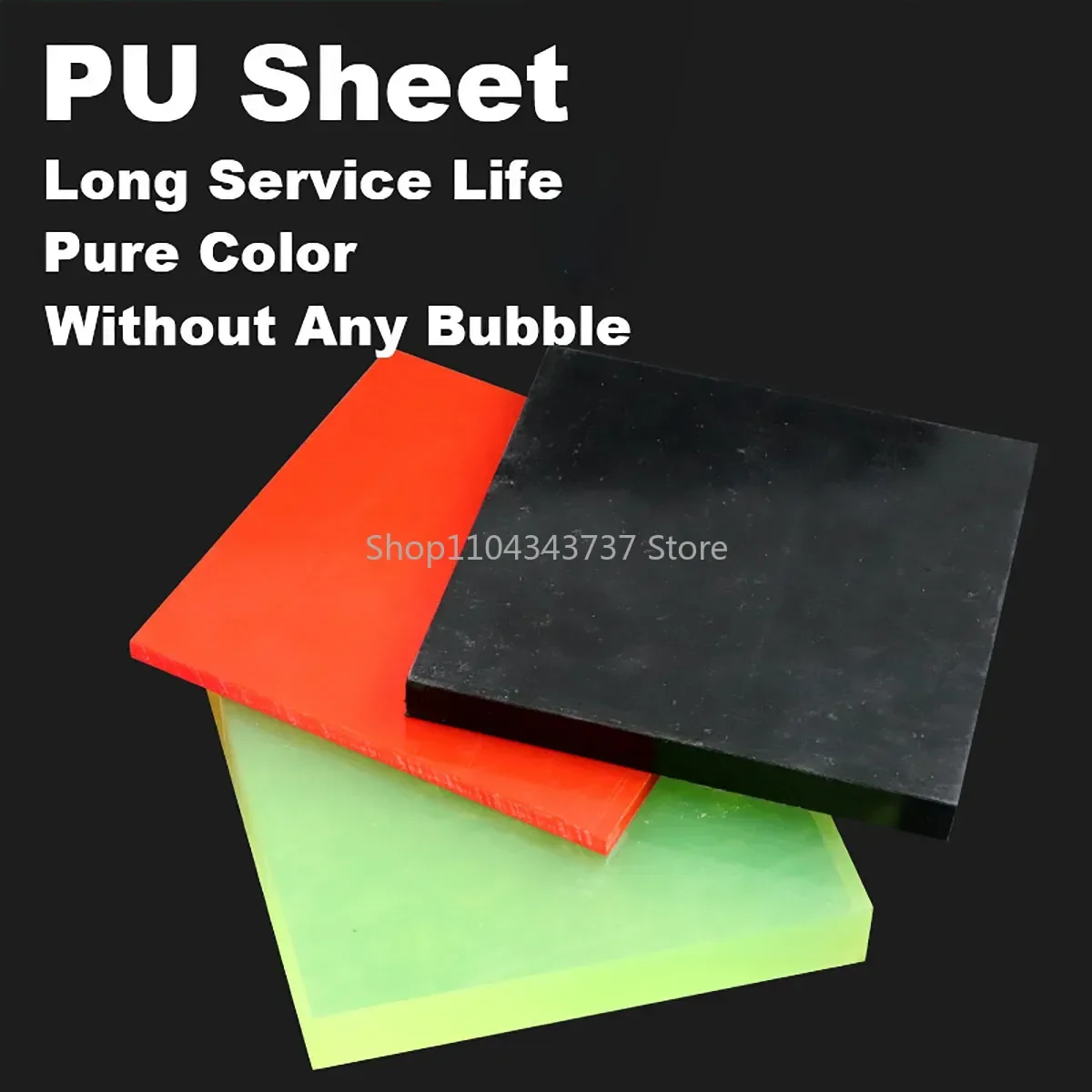 Thick 2-50mm PU Polyurethane Sheet Green Red Black Elastic Rubber Board Oil Wear Resistant Damping Plate Sealing Gasket