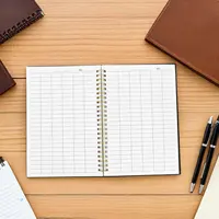 2Pcs Sturdy PP Cover Accounting Ledger Book Money Management Journal for Office Warehouse School Home Budget Tracking Expense